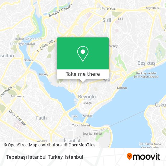 Tepebaşı Istanbul Turkey map