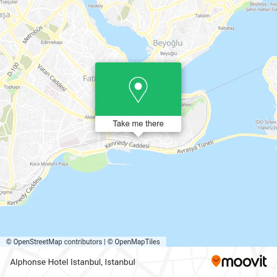 Alphonse Hotel Istanbul map