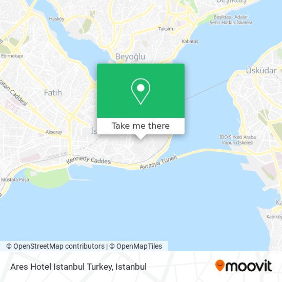 Ares Hotel Istanbul Turkey map