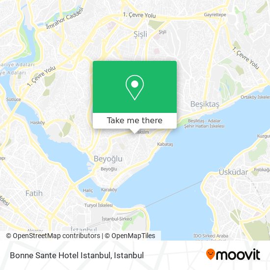 Bonne Sante Hotel Istanbul map