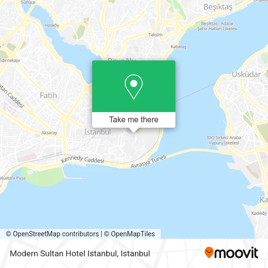 Modern Sultan Hotel Istanbul map