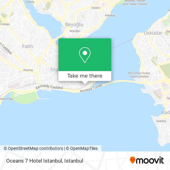 Oceans 7 Hotel Istanbul map