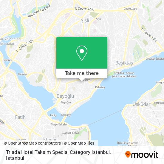 Triada Hotel Taksim Special Category Istanbul map