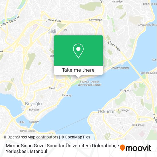 Mimar Sinan Güzel Sanatlar Üniversitesi Dolmabahçe Yerleşkesi map