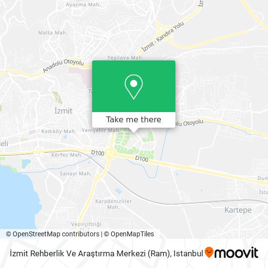 İzmit Rehberlik Ve Araştırma Merkezi (Ram) map