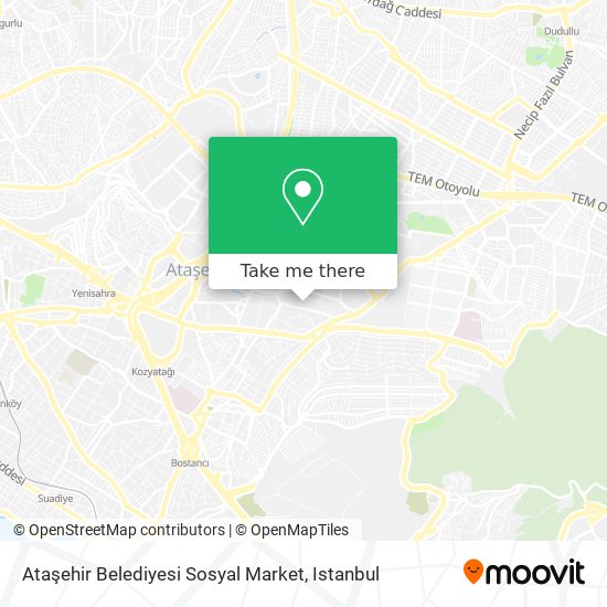 Ataşehir Belediyesi Sosyal Market map