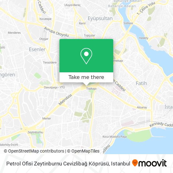 Petrol Ofisi Zeytinburnu Cevizlibağ Köprüsü map