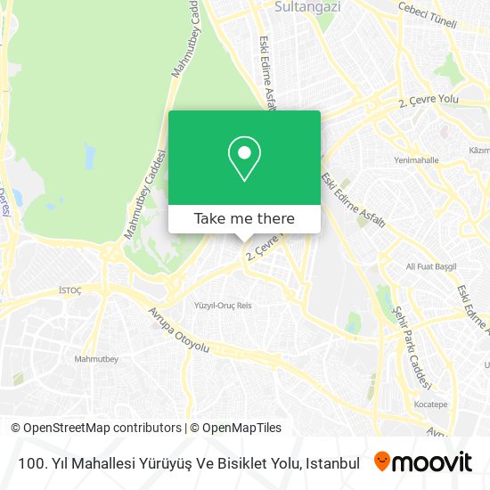 100. Yıl Mahallesi Yürüyüş Ve Bisiklet Yolu map