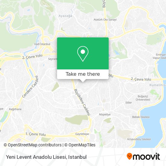 Yeni Levent Anadolu Lisesi map