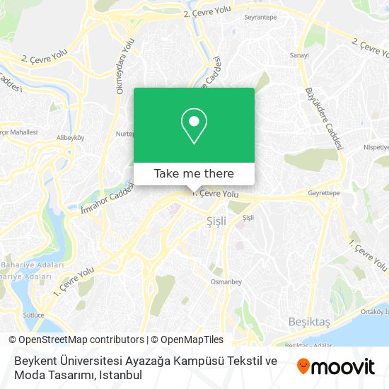 Beykent Üniversitesi Ayazağa Kampüsü  Tekstil ve Moda Tasarımı map