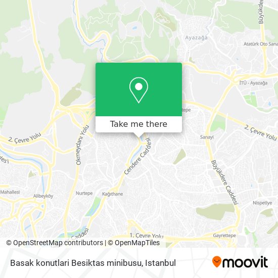 Basak konutlari Besiktas minibusu map