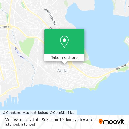 Merkez mah aydınlık Sokak no 19 daire yedi Avcılar İstanbul map