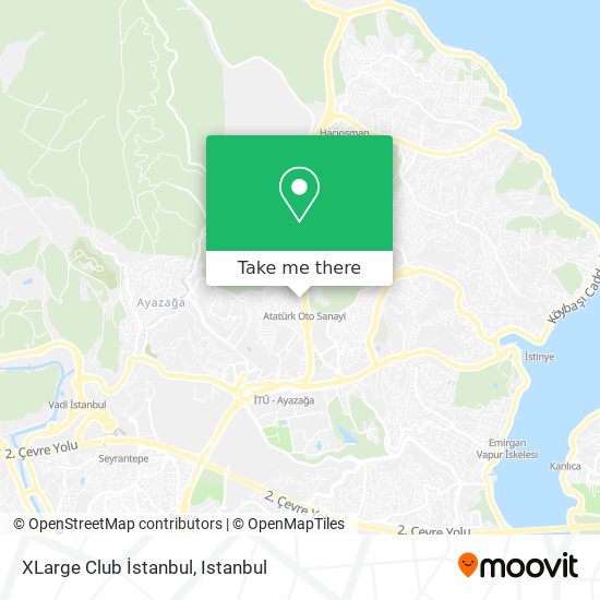 How to get to XLarge Club İstanbul in Sariyer by Bus, Metro, Cable Car or  Funicular?