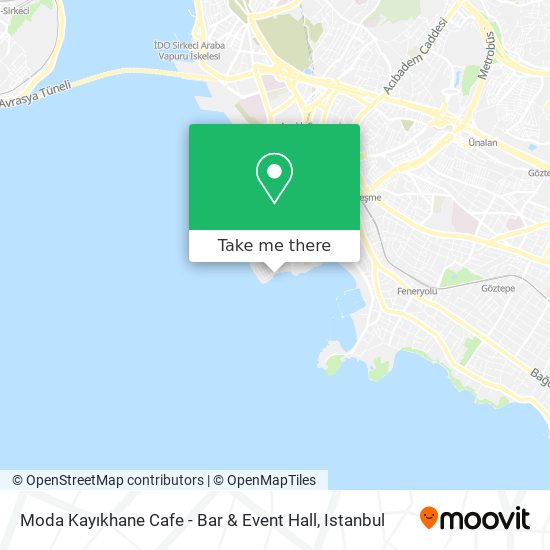 Moda Kayıkhane Cafe - Bar & Event Hall map