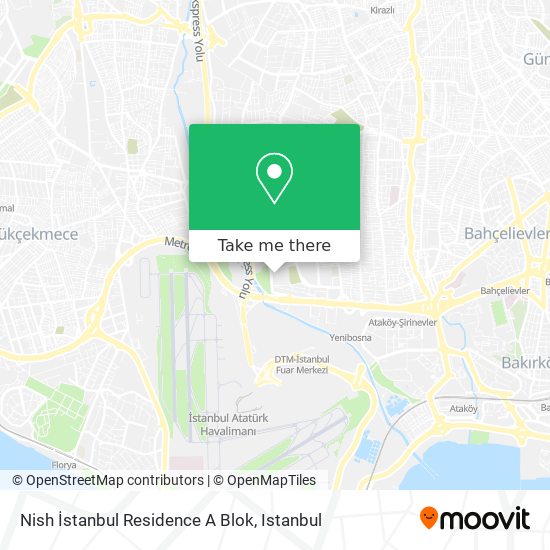 Nish İstanbul Residence A Blok map