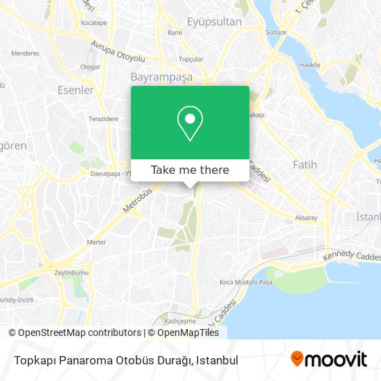 Topkapı Panaroma Otobüs Durağı map