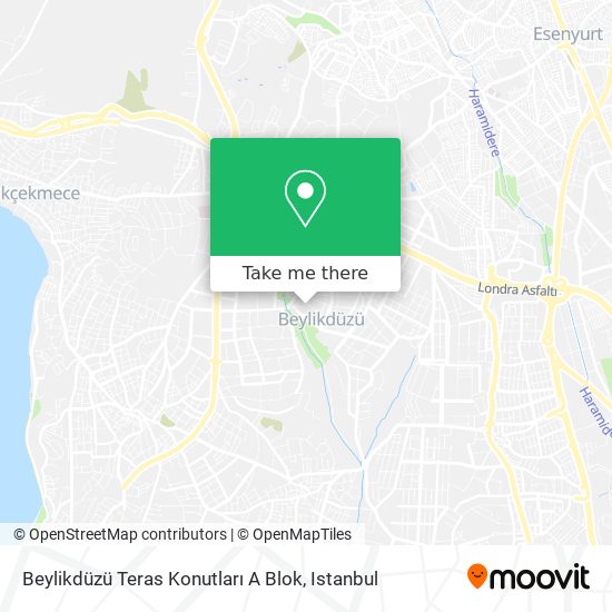 Beylikdüzü Teras Konutları A Blok map