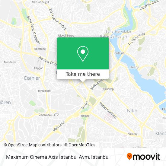 Maximum Cinema Axis İstanbul Avm map