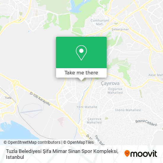 Tuzla Belediyesi Şifa Mimar Sinan Spor Kompleksi map