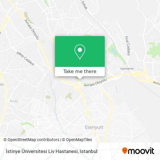 İstinye Üniversitesi Liv Hastanesi map