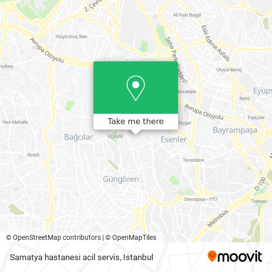 Samatya hastanesi acil servis map