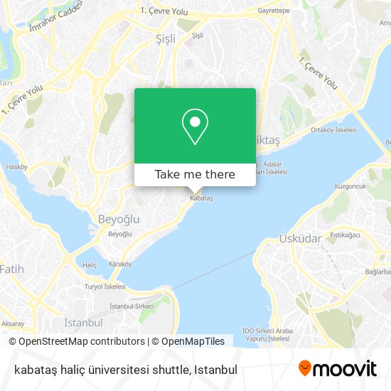 kabataş haliç üniversitesi shuttle map