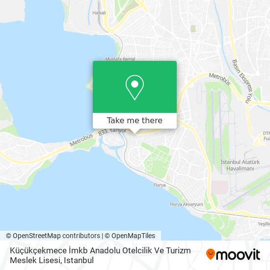 Küçükçekmece İmkb Anadolu Otelcilik Ve Turizm Meslek Lisesi map