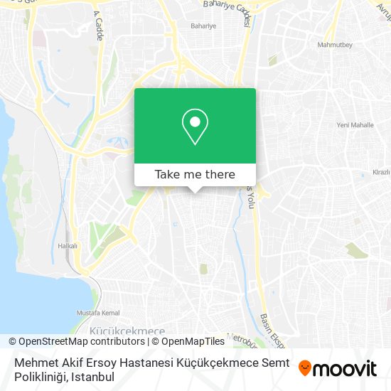 Mehmet Akif Ersoy Hastanesi Küçükçekmece Semt Polikliniği map