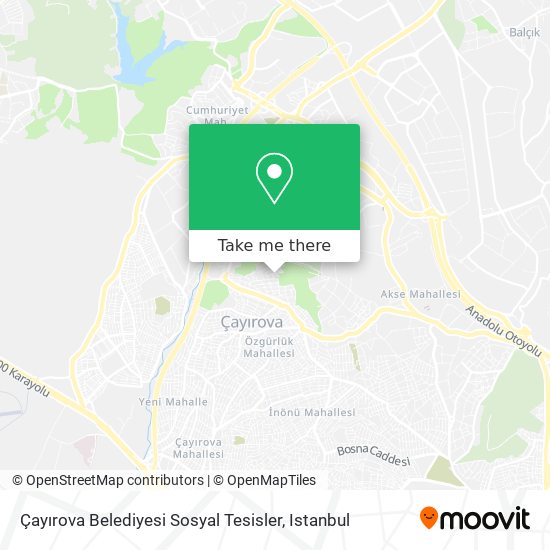 Çayırova Belediyesi Sosyal Tesisler map