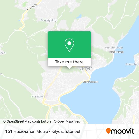 151 Hacıosman Metro - Kilyos map