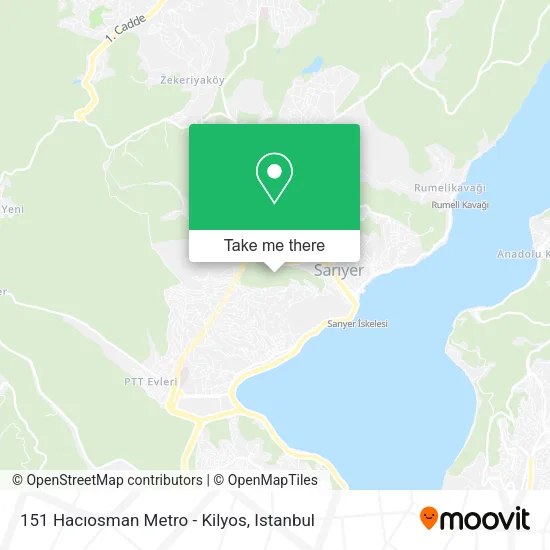 151 Hacıosman Metro - Kilyos map