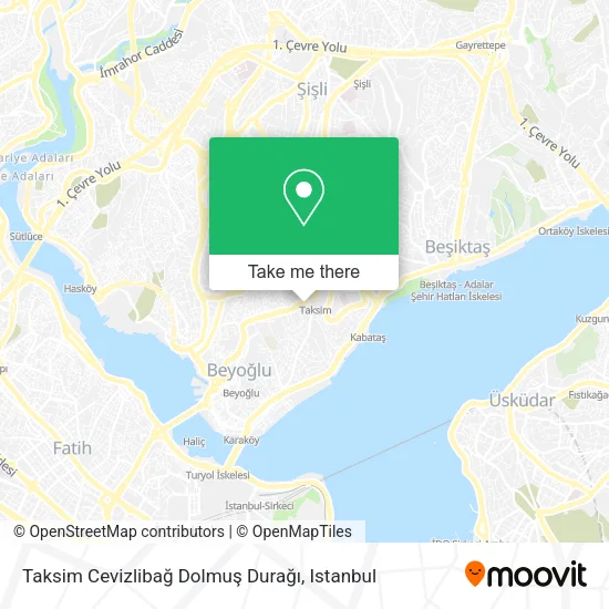 Taksim Cevizlibağ Dolmuş Durağı map