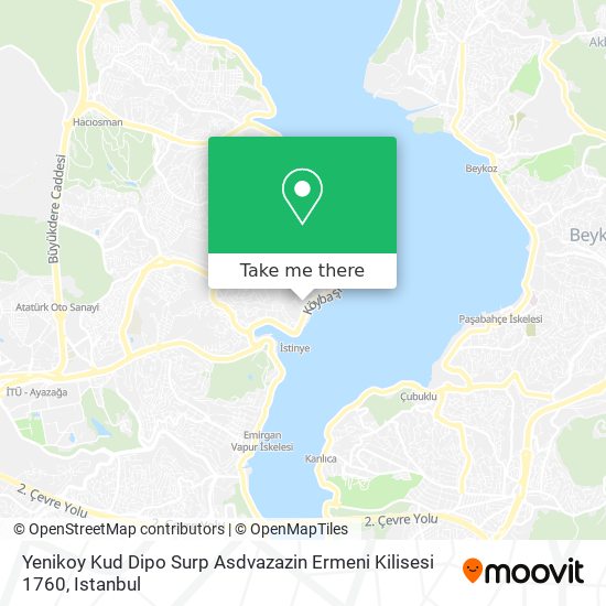 Yenikoy Kud Dipo Surp Asdvazazin Ermeni Kilisesi 1760 map