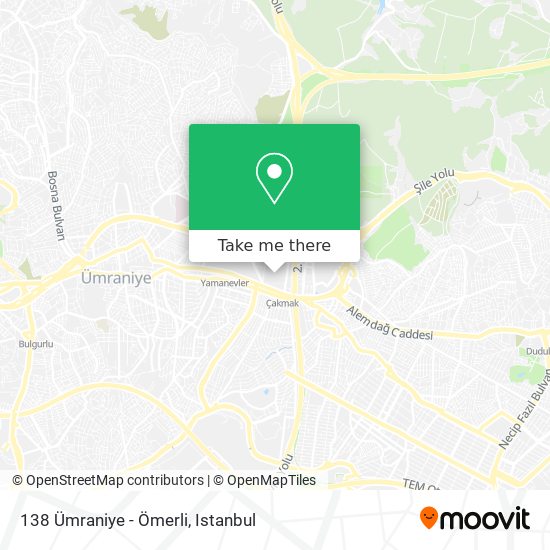 138 Ümraniye - Ömerli map
