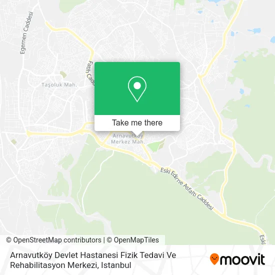 Arnavutköy Devlet Hastanesi Fizik Tedavi Ve Rehabilitasyon Merkezi map