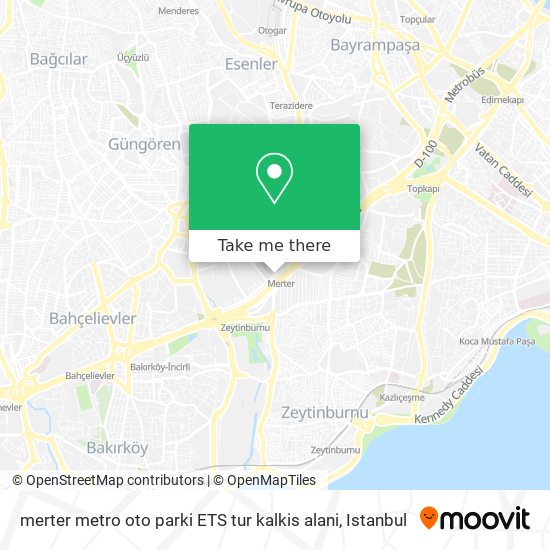 merter metro oto parki ETS tur kalkis alani map