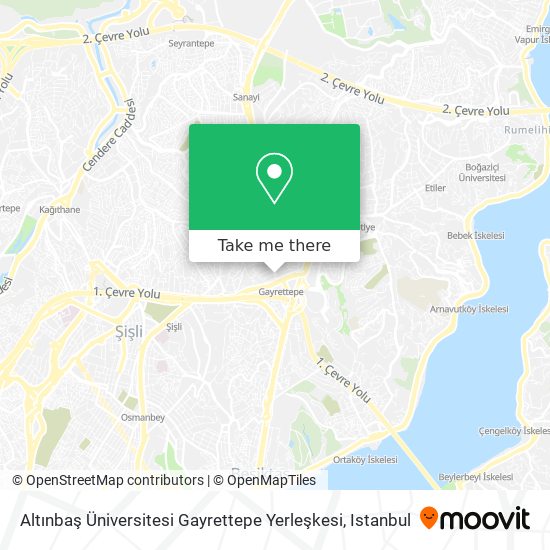 Altınbaş Üniversitesi Gayrettepe Yerleşkesi map