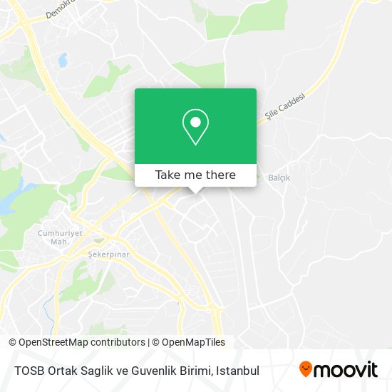TOSB Ortak Saglik ve Guvenlik Birimi map
