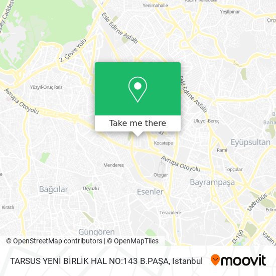 TARSUS YENİ BİRLİK HAL NO:143 B.PAŞA map