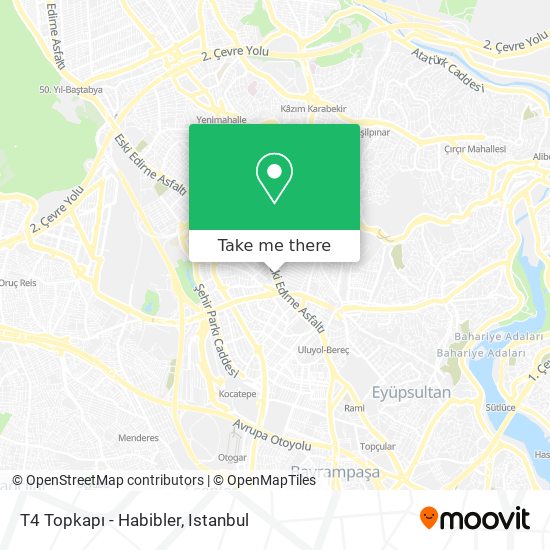 T4 Topkapı - Habibler map