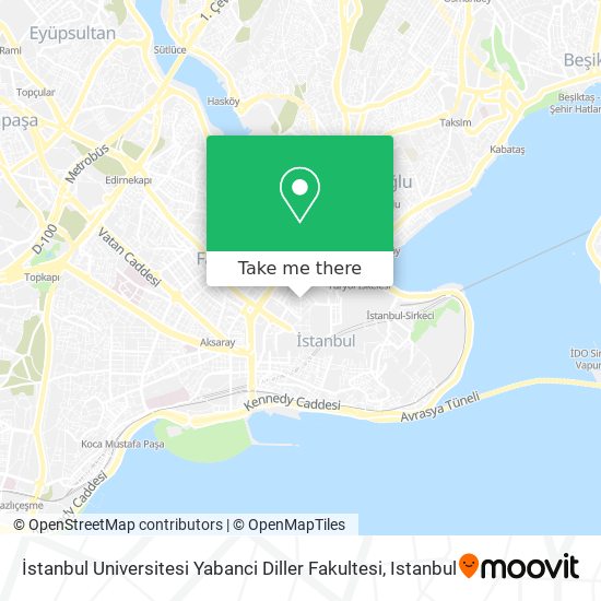 İstanbul Universitesi Yabanci Diller Fakultesi map