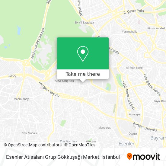 Esenler Atışalanı Grup Gökkuşağı Market map