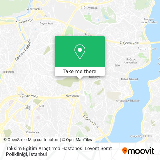 Taksim Eğitim Araştırma Hastanesi Levent Semt Polikliniği map