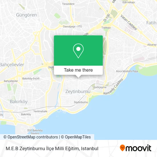M.E.B Zeytinburnu İlçe Milli Eğitim map