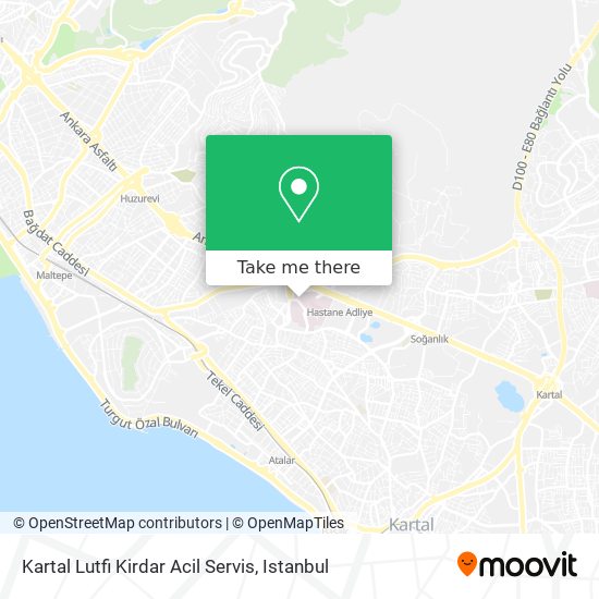 Kartal Lutfi Kirdar Acil Servis map