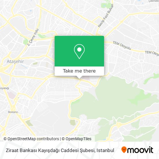 how to get to ziraat bankasi kayisdagi caddesi subesi in atasehir by bus cable car train ferry or metro