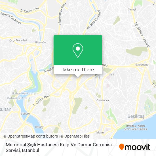 Memorial Şişli Hastanesi Kalp Ve Damar Cerrahisi Servisi map
