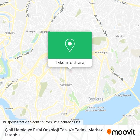 Şişli Hamidiye Etfal Onkoloji Tani Ve Tedavi Merkezi map