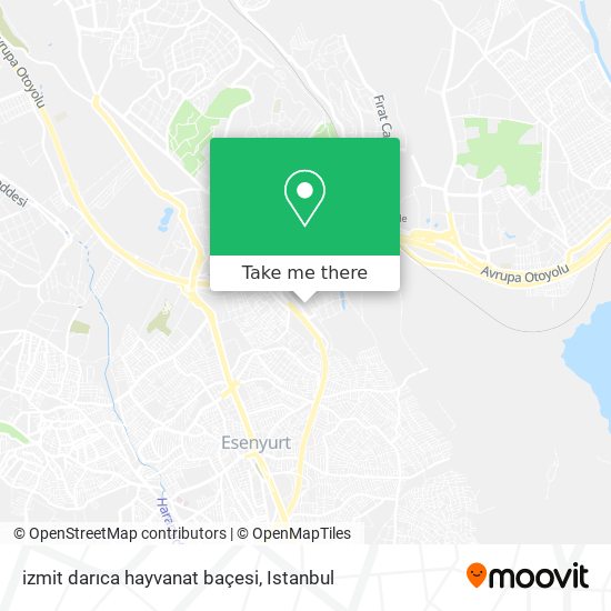 izmit darıca hayvanat baçesi map