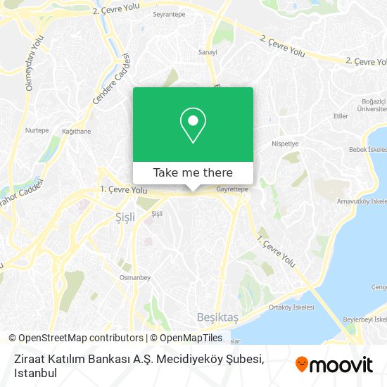 Ziraat Katılım Bankası A.Ş. Mecidiyeköy Şubesi map